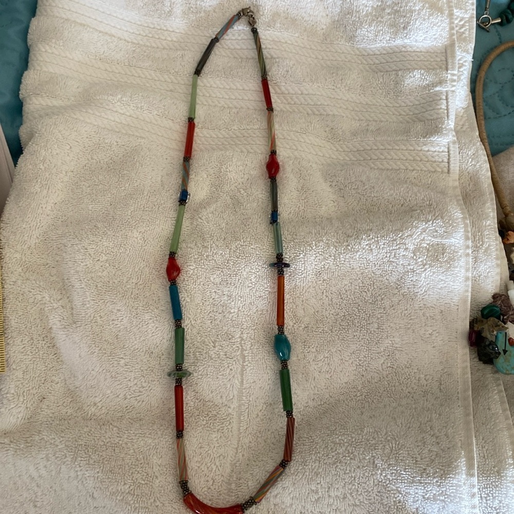 Czech glass gorgeous statement necklace
